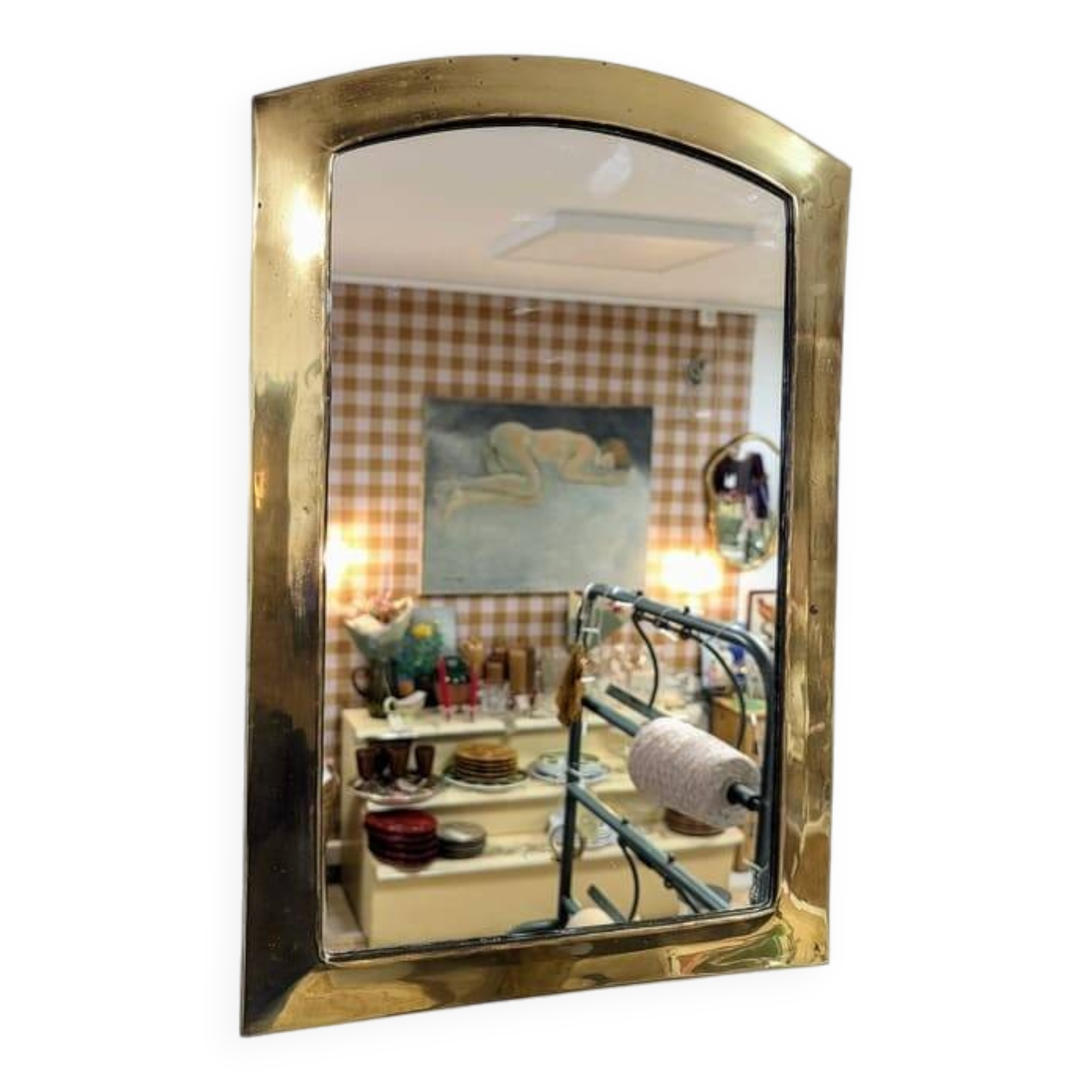 Brass mirror