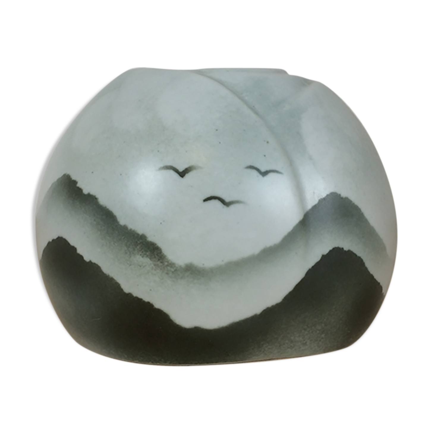 Virebent porcelain landscape vase