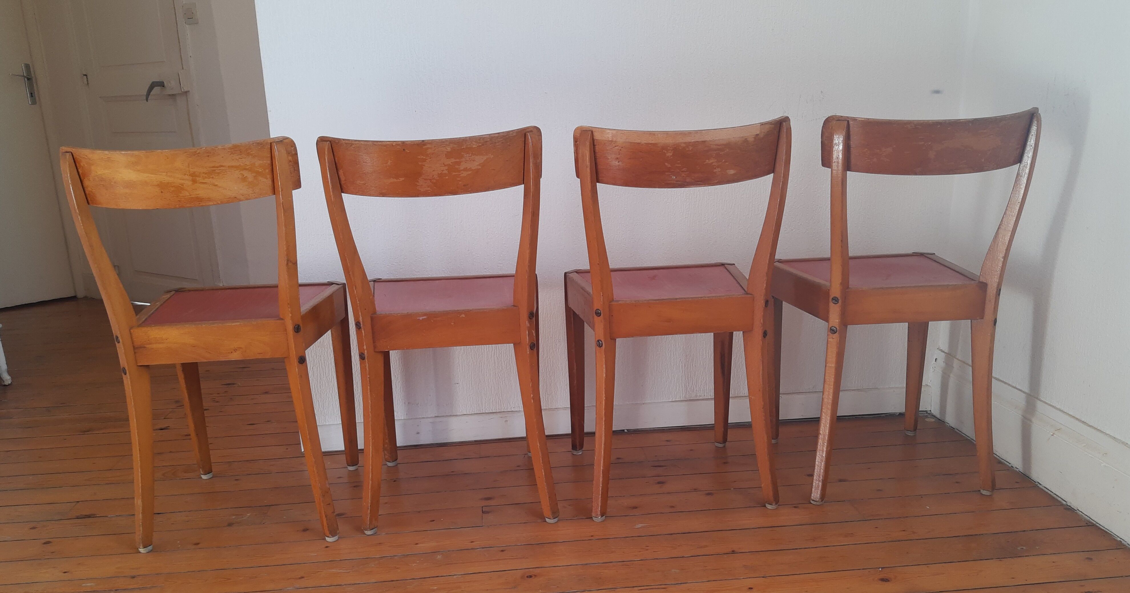 Suite of 4 chairs vintage bistro Diago
