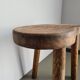 Vintage French Wooden Tripod Stool