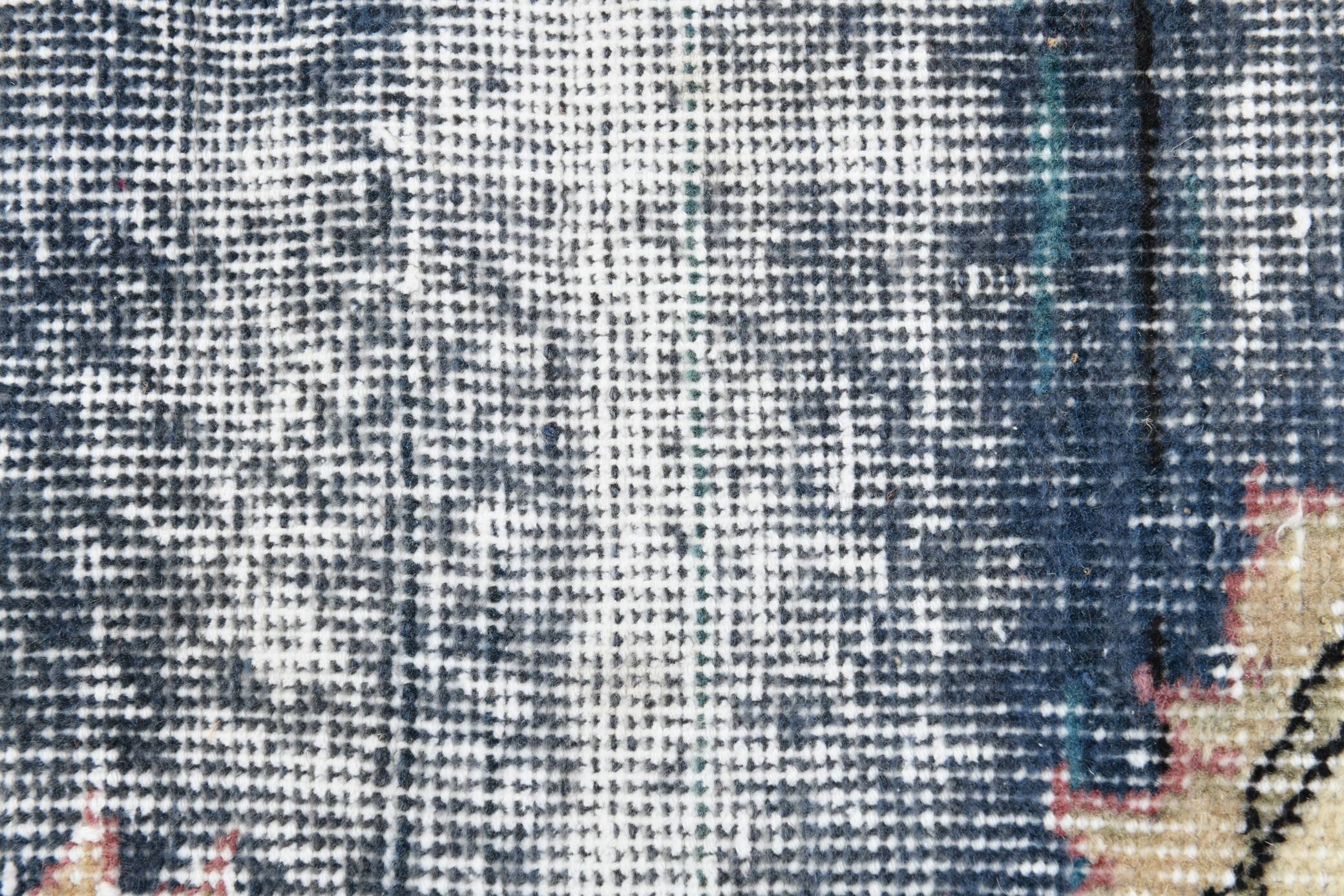 Navy Blue Vintage Runner Rug, 75x231Cm SK 6884