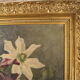 Peinture huile sur toile fleurs clématites signé François Rose 1904