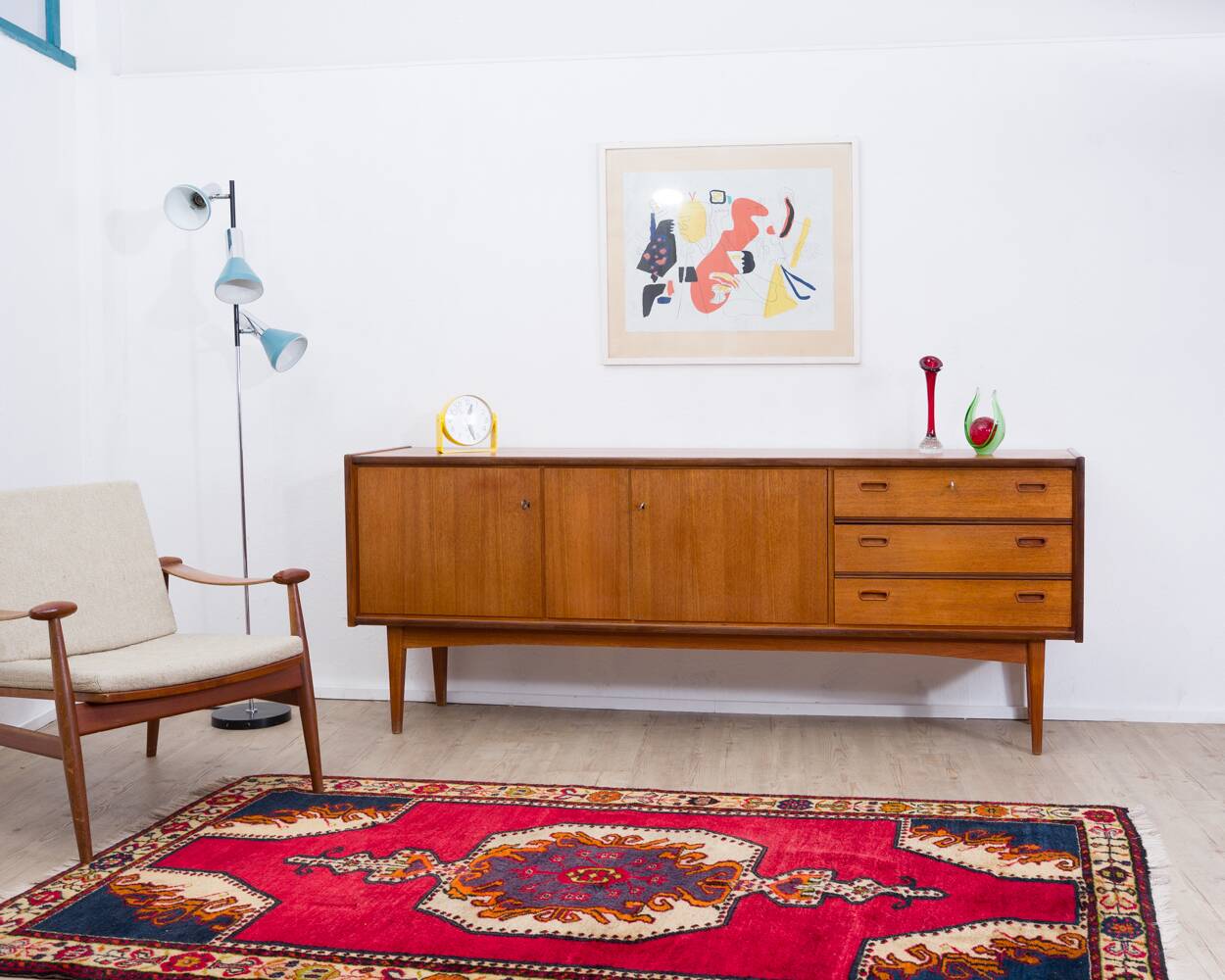 Scandinavian design teak sideboard, manufacturer Bartels.