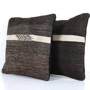 Set of 2 vintage kilim cushion covers 38x38 cm