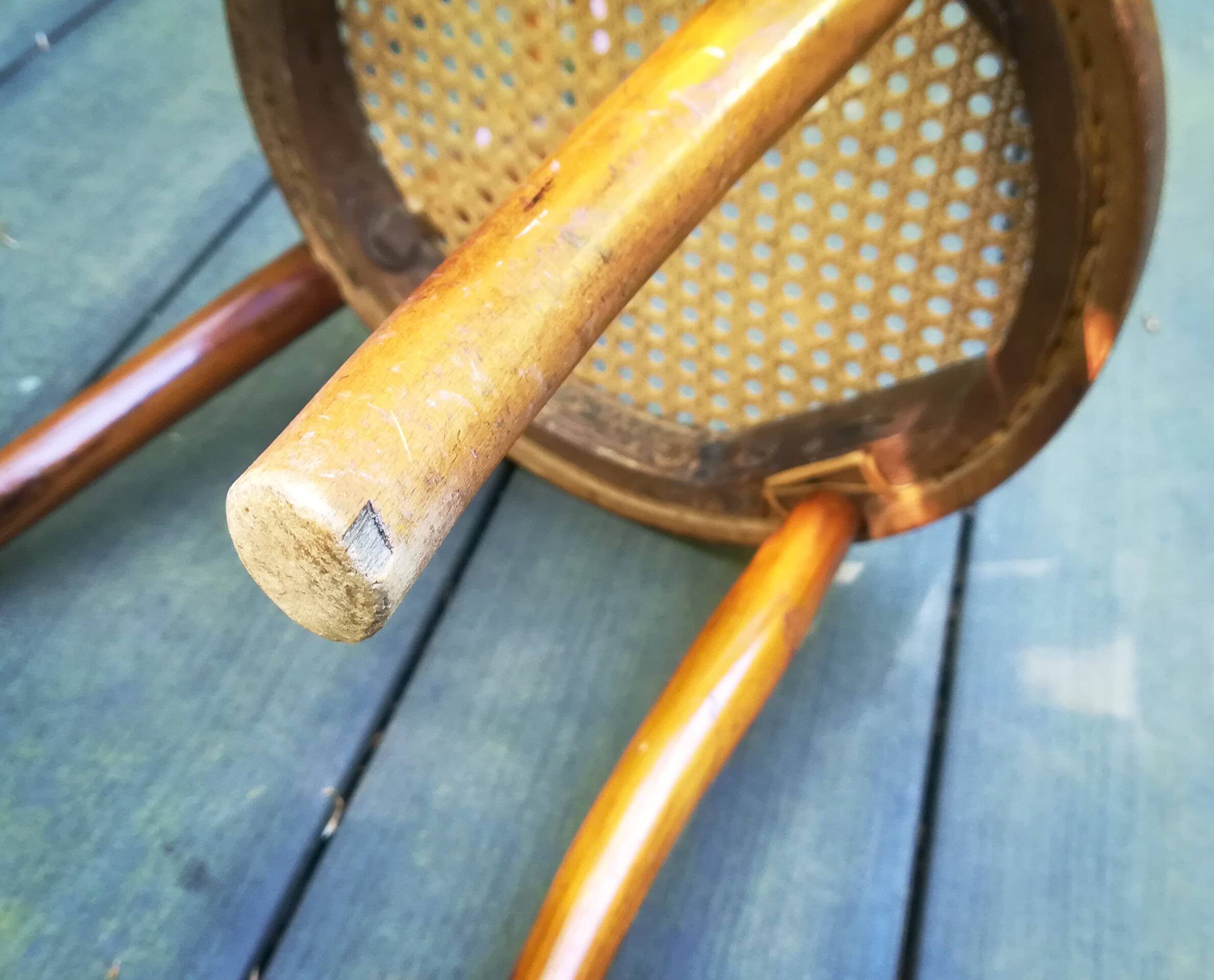 JJ Kohn, caned bistro chair for children, circa 1900