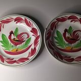 Set of two Digoin Sarreguemines plates
