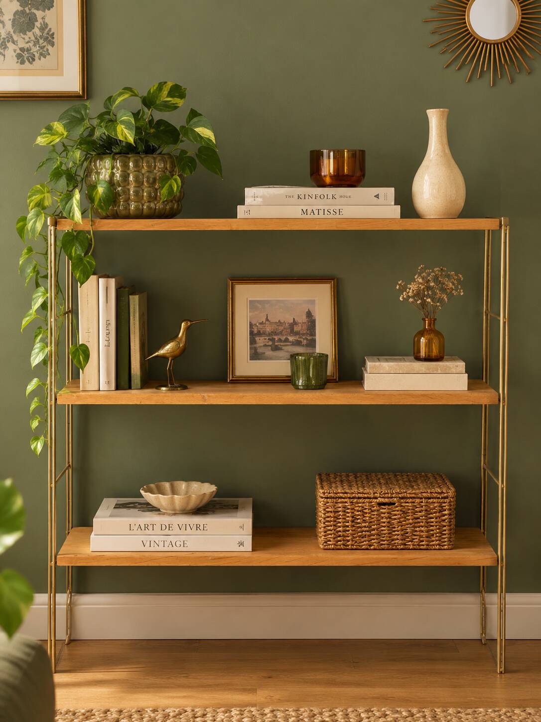 ✨ ÉTAGÈRE STRING EN CHÊNE CLAIR – DESIGN VINTAGE & MODULABLE✨