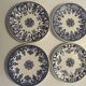 4 lovely dessert plates in porcelain from Gien.