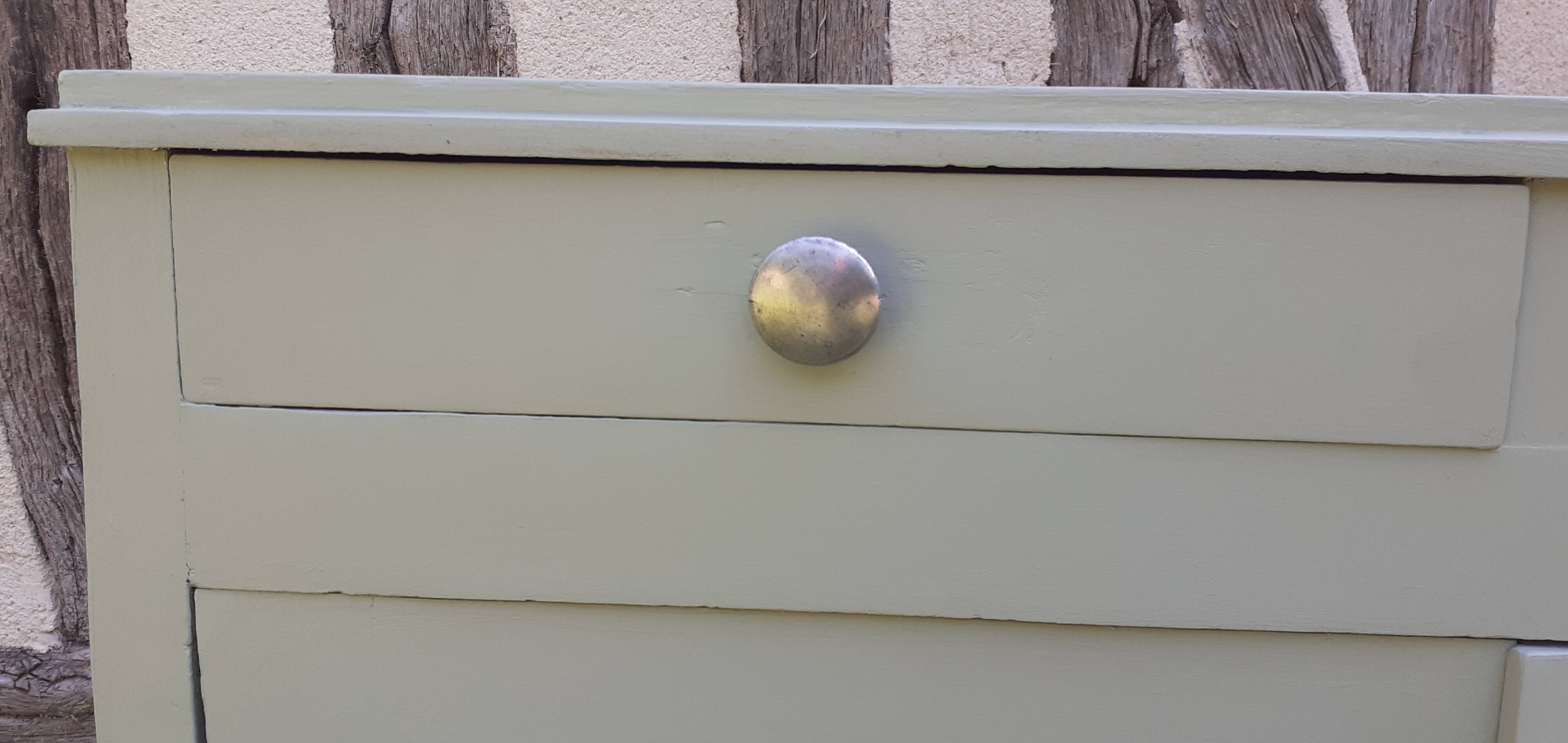 Parisian sideboard 2 doors 2 drawers Luxembourg green