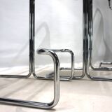 Set of 4 Linea Veam tubular steel bar stools, 1960