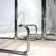Ensemble de 4 tabourets de bar en acier tubulaire Linea Veam, 1960