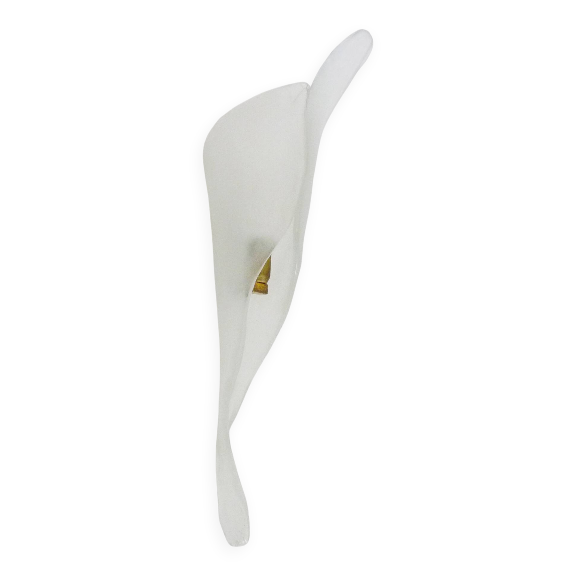 Very large handcrafted frosted glass wall sconce. Ice, Iceberg