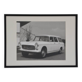 Large framed photograph of a Peugeot 404 estate car