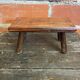 Brutalist Footstool Vintage Chalet Old Solid Wood #D62
