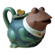 Authentic frog-shaped stoneware teapot made in Japan