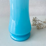 Large old blue opaline vase