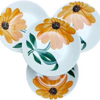 4 Gien hollow plates