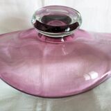 Art Deco style pedestal centrepiece in thick crystal from Val Saint Lambert, 1970s.