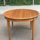Louis XVI round extendable dining table renovated medium oak 160cm