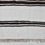 2x10 Vintage White & Brown Runner Rug, 70x310Cm