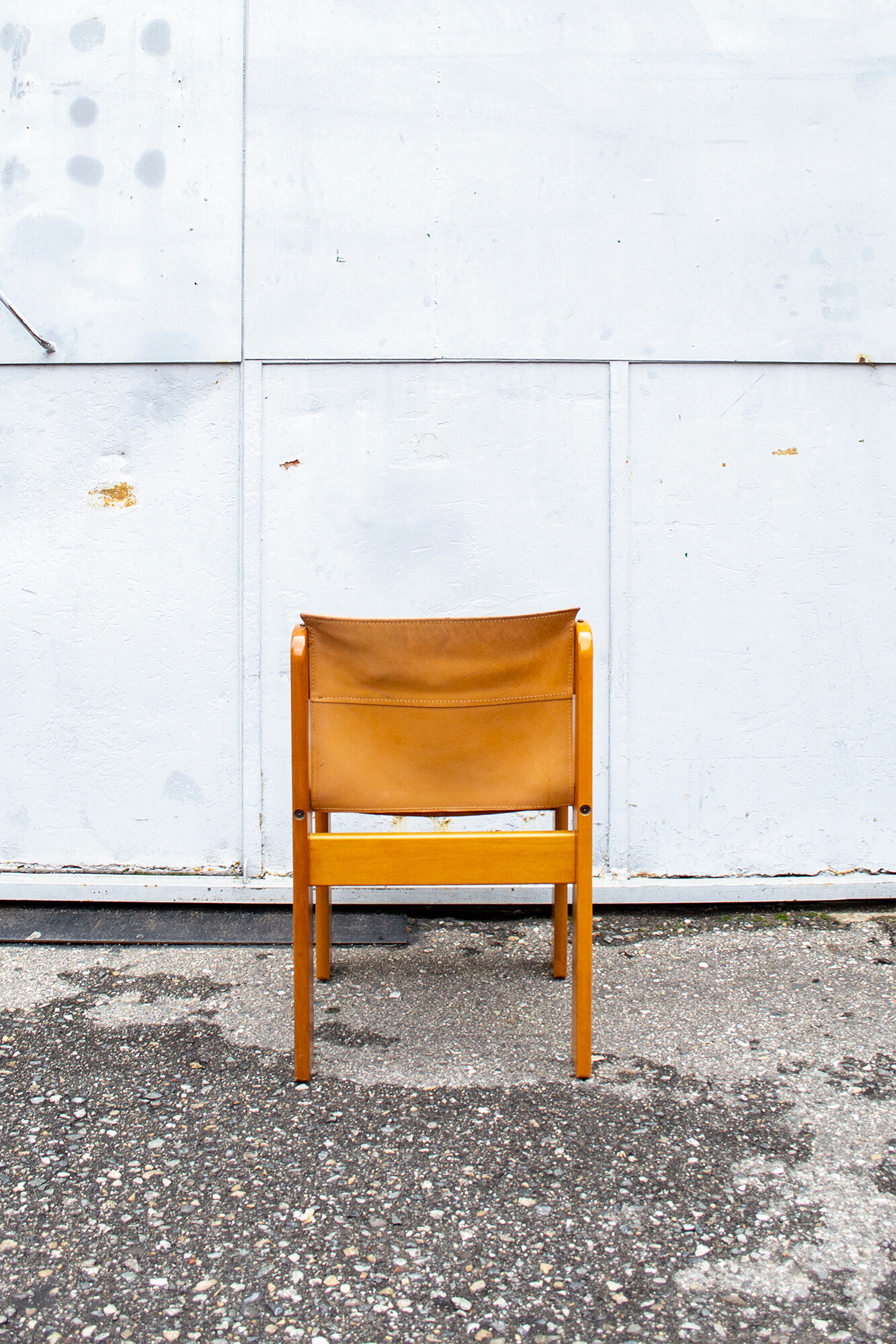 Beech and leather chairs by Ibisco Italia 1960