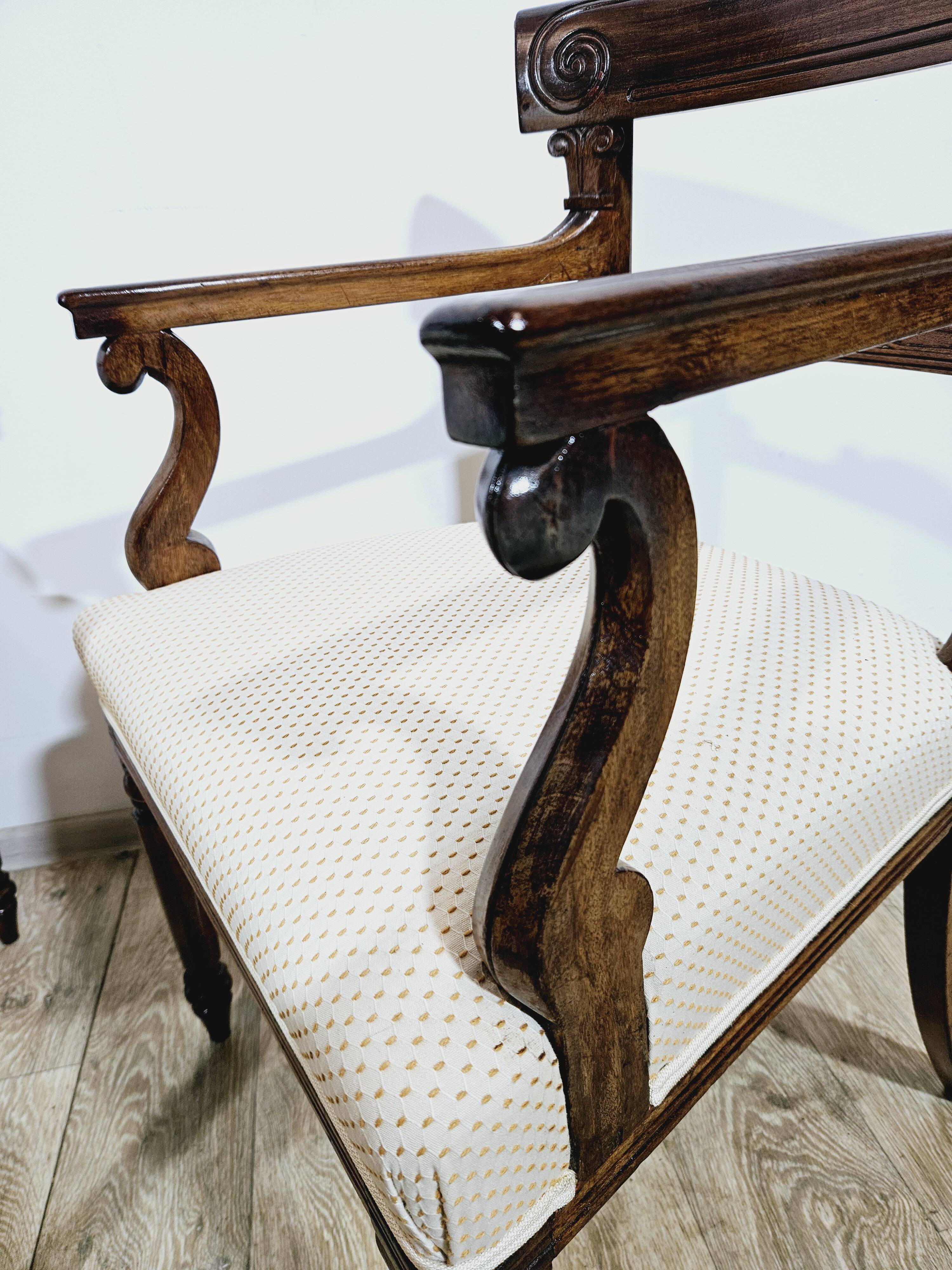 A pair of exclusive Biedermeier study armchairs, 19th century