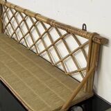 Vintage rattan wall shelf