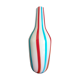 Carlo Moretti vase murano glass blown to the mouth, bottle shape