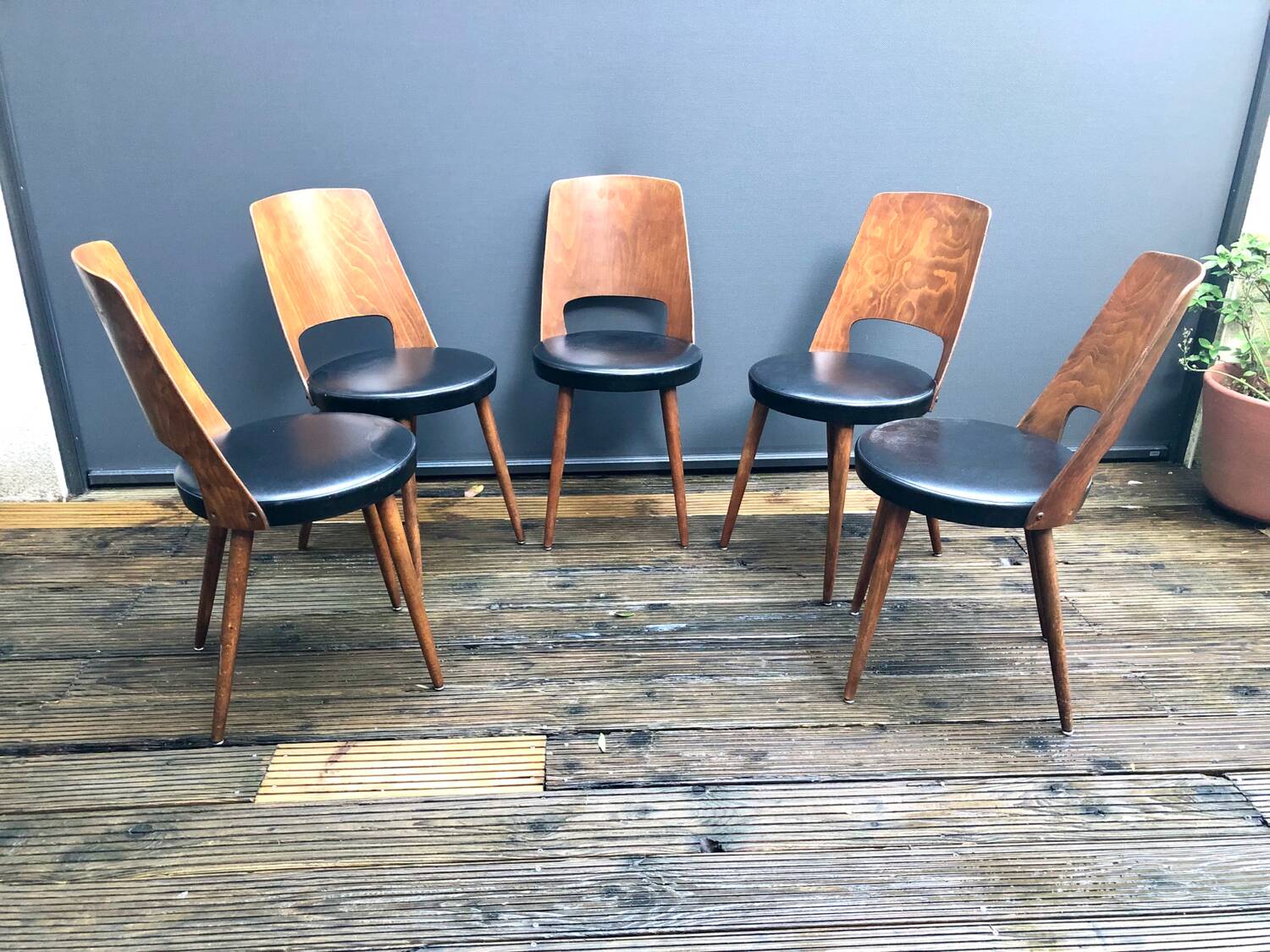 Set de 5 chaises Baumann Mondor