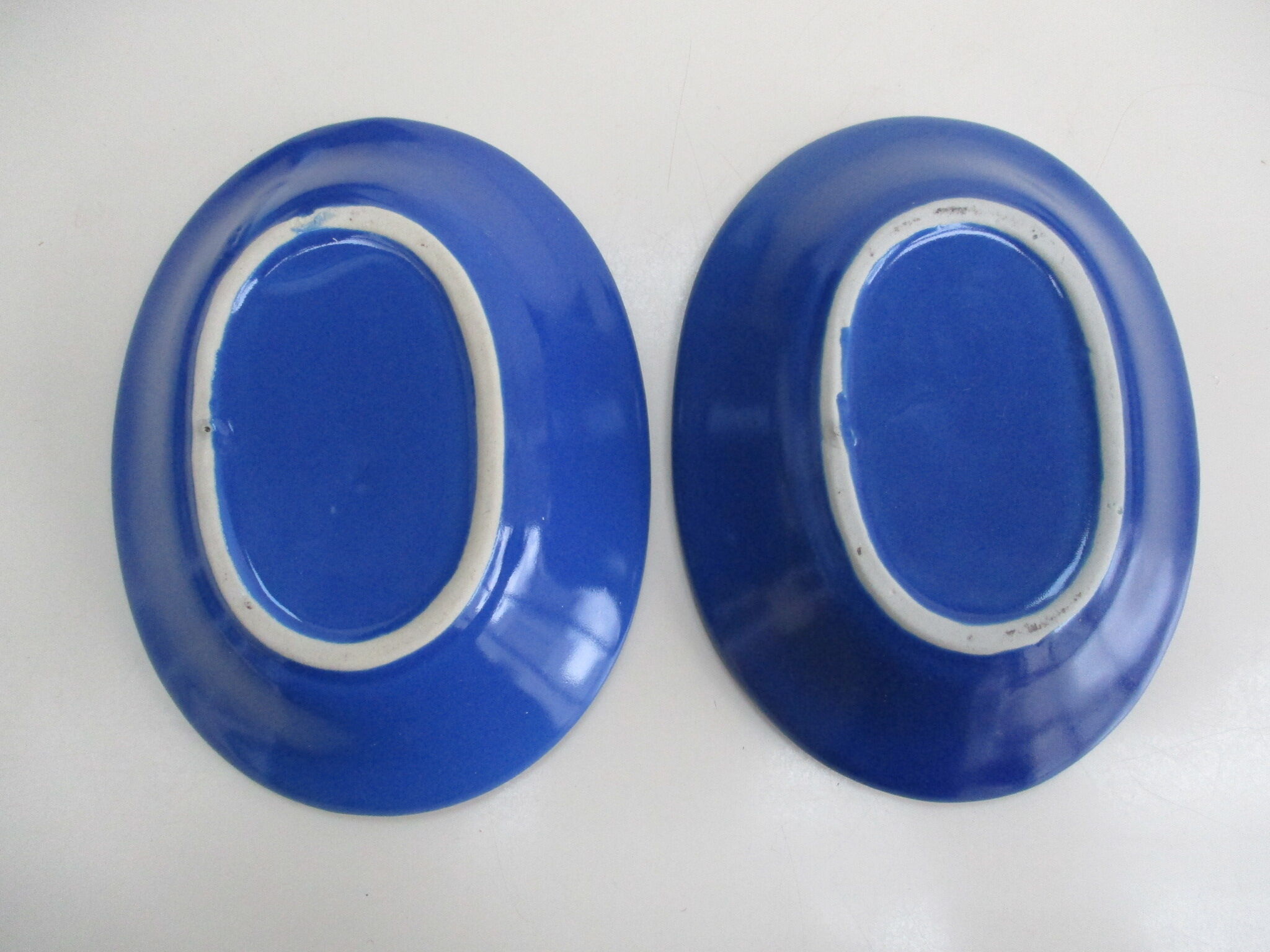 Six Blue Ceramic Cups