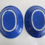 Six Blue Ceramic Cups