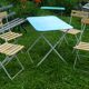 Lot de 4 chaises de jardin pliantes à lattes vintage 1940