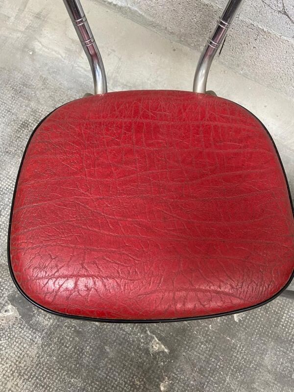 Paire de chaises de cuisine simili cuir