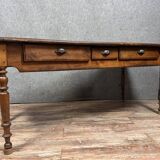 Large Louis Philippe period table or desk in solid wood circa 1830