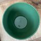 Large vintage green faceted bowl