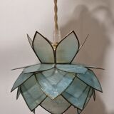 Pair of hanging lamps in mother-of-pearl