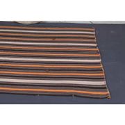 Vintage Turkish Hand-Knotted Wool Cotton Brown Kilim Area Rug 167x255