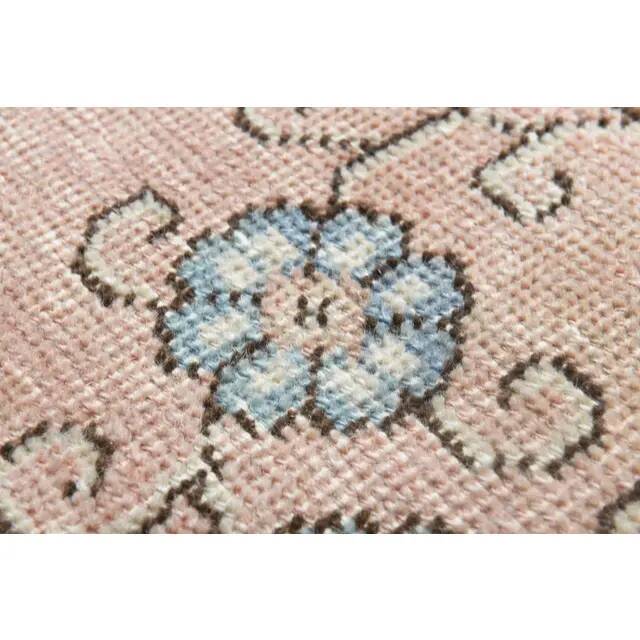 1970s Vintage Persian Handmade Wool Pink Area Rug 294x376