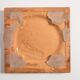 Vintage deep orange ceramic decorative plate, Italy, 1960s