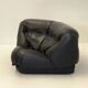 Black leather Nuvolone modular lounge sofa Rino Maturi for Mimo Padova