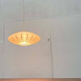 Modern UFO disc cocoon pendant lamp from the mid-century by Friedel Wauer for Goldkant Leuchten, Germany, 1960s.