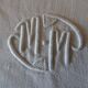 Set of 5 MM monogrammed linen towels