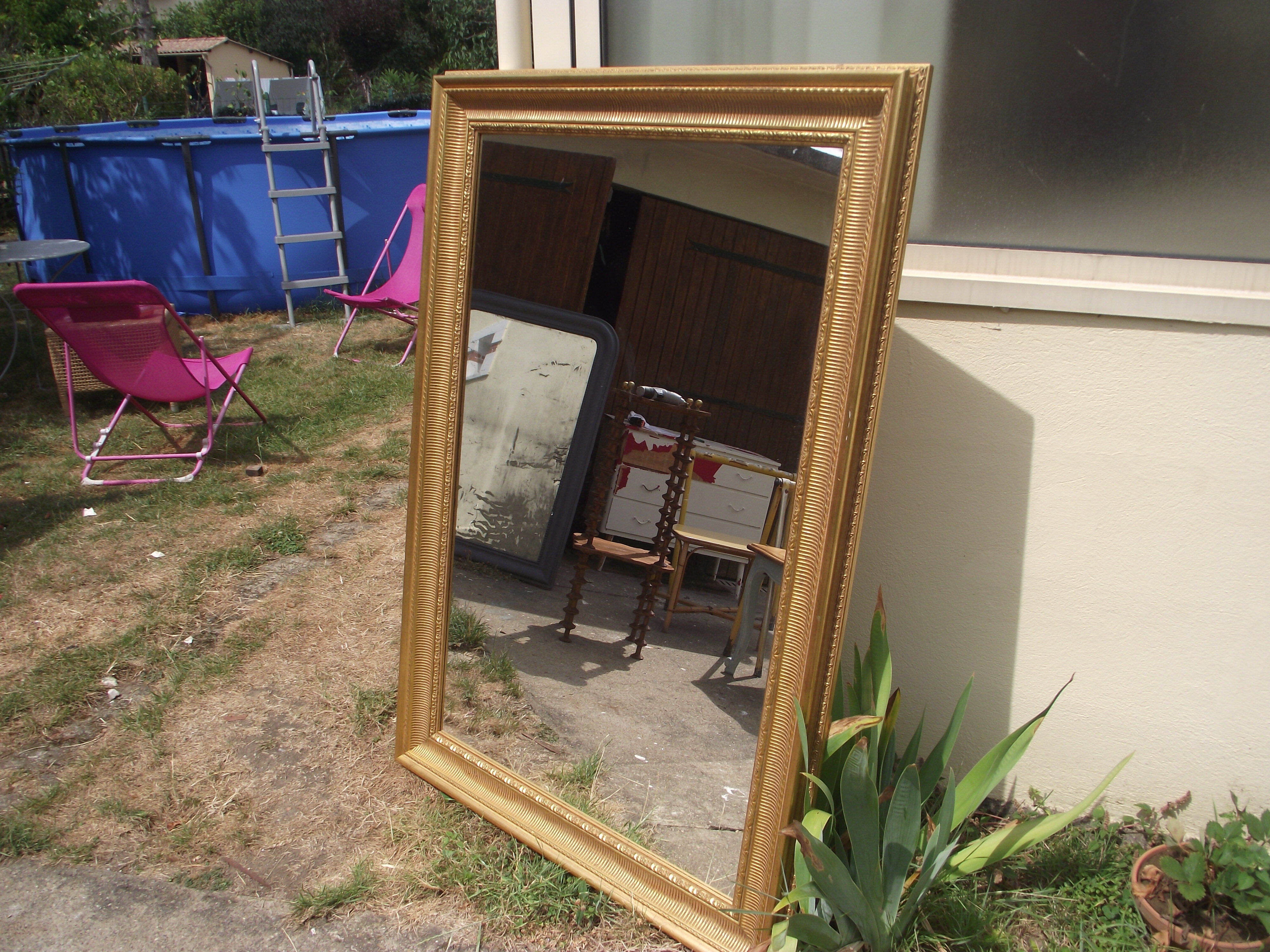 Mirror carved and gilded wood from the 80