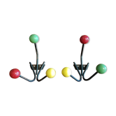 Patères boules vintage années 60-70