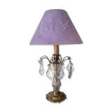 Table lamp crystal grapevines