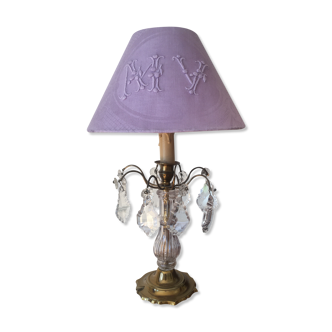 Table lamp crystal grapevines