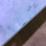 Coffee table with steel tube structure and marble top