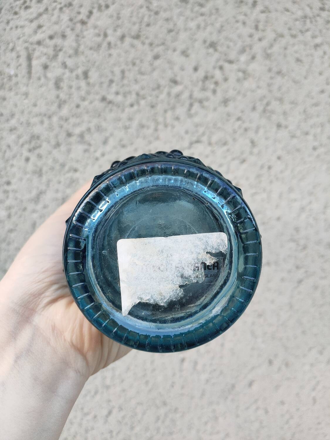 Turquoise blue bottle