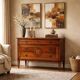 Antique neoclassical cherry wood commode, Italy, 18th century.