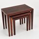 Tables gigognes en palissandre par Severin Hansen, Haslev Møbelsnedker Danemark années 60.